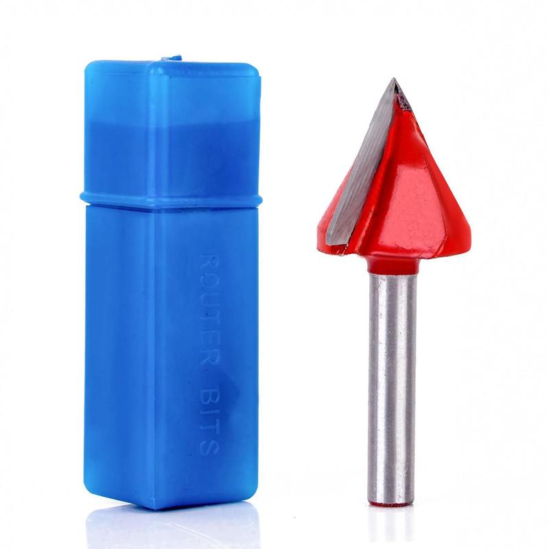 Fresa V Bit 6x22 60 Graus para Madeira Router Cnc E Tupia